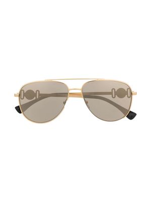 Versace Kids metal round frame sunglasses - Gold