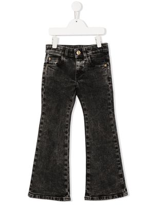 Versace Kids mid-rise flared jeans - Black