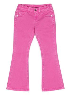 Versace Kids mid-rise flared jeans - Pink
