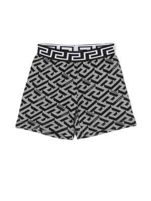 Versace Kids monogram-print shorts - Grey