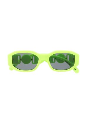 Versace Kids oval-frame Medusa-motif sunglasses - Green