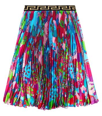 Versace Kids Pleated chiffon skirt