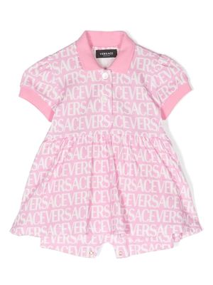 Versace Kids polo cotton dress - Pink