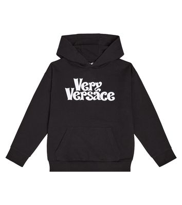 Versace Kids Printed cotton jersey hoodie