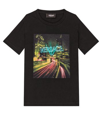 Versace Kids Printed cotton jersey T-shirt