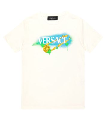 Versace Kids Safety Pin cotton jersey T-shirt