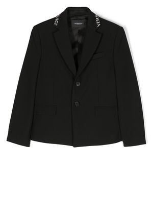 Versace Kids single-breasted tailored blazer - Black