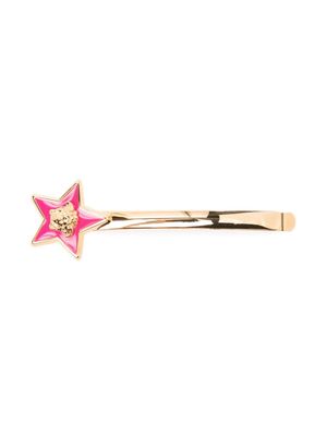 Versace Kids Star Medusa enamel-detail hair clip - Gold
