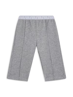 Versace Kids straight-leg cotton track pants - Grey