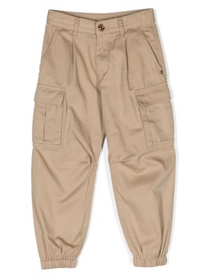 Versace Kids tapered cargo trousers - Neutrals