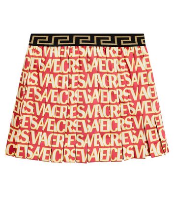 Versace Kids Versace Allover pleated skirt