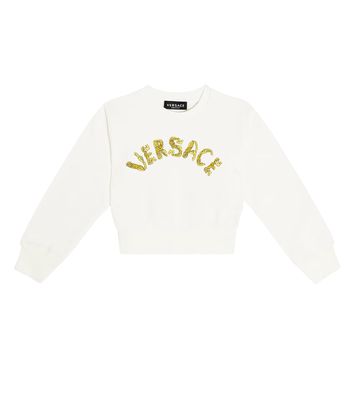 Versace Kids Versace Logo Kids cotton sweatshirt
