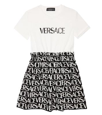 Versace Kids Versace Logo T-shirt dress