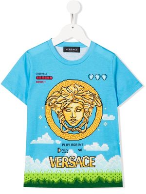 Versace Kids video game Medusa T-shirt - Blue