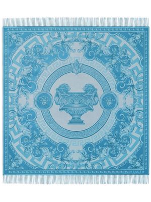 Versace La Coupe des Dieux fringed blanket - Blue
