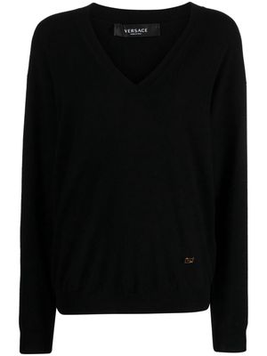 Versace La Greca cashmere jumper - Black