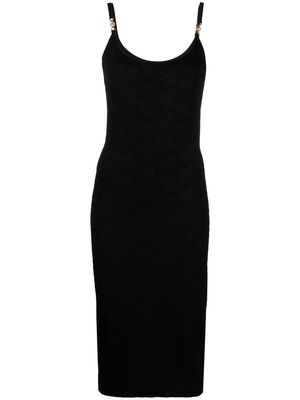Versace La Greca jacquard pencil dress - Black