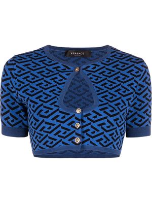 Versace La Greca knitted top - Blue