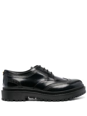 Versace La Greca lace-up Oxford shoes - Black