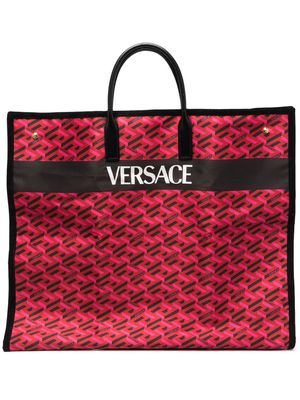Versace La Greca large tote bag - Red