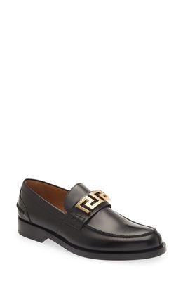 Versace La Greca Loafer in Black-Versace Gold