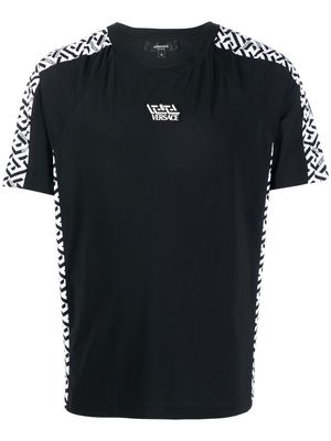 Versace La Greca panel short-sleeve T-shirt - Black