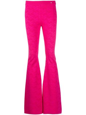 Versace La Greca-pattern flared trousers - Pink