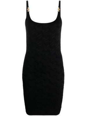 Versace La Greca-pattern knitted dress - Black