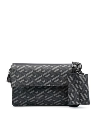 Versace La Greca print crossbody bag - Black
