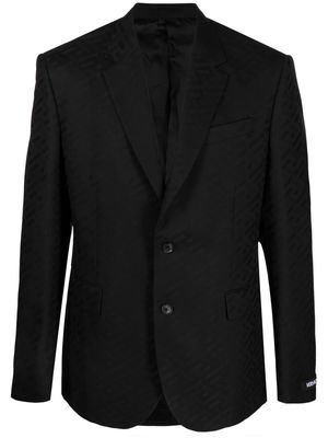 Versace La Greca single-breasted wool blazer - Black
