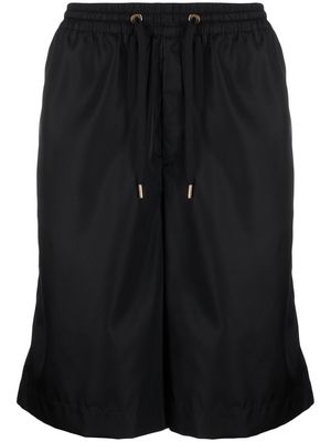 Versace La Greca straight-leg Bermuda shorts - Black
