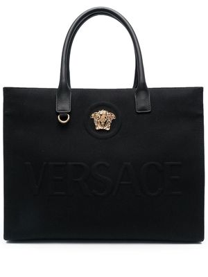 Versace La Medusa canvas tote bag - Black