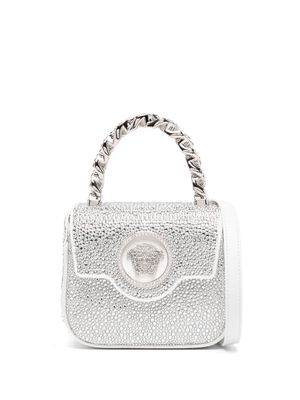 Versace La Medusa crystal mini bag - Silver