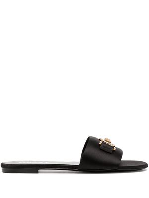 Versace La Medusa flat sandals - Black