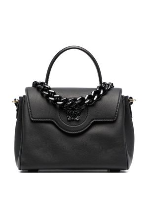 Versace La Medusa leather hand bag - Black