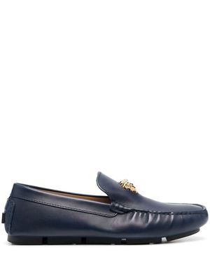 Versace La Medusa leather loafers - Blue