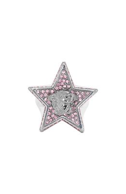 Versace La Medusa Star Cocktail Ring in Palladium-Rose