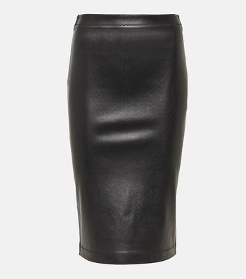 Versace Leather midi skirt