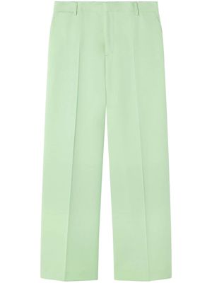 Versace logo-appliqué wide-leg trousers - Green