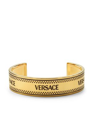 Versace logo-engraved cuff bracelet - Gold