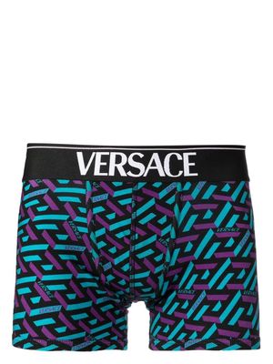Versace logo geometric boxer briefs - Multicolour