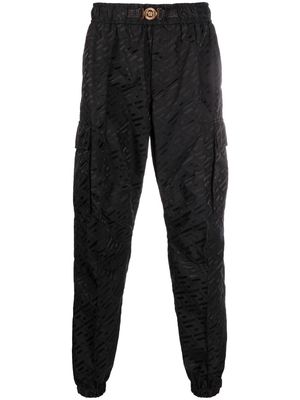 Versace logo-jacquard track pants - Black