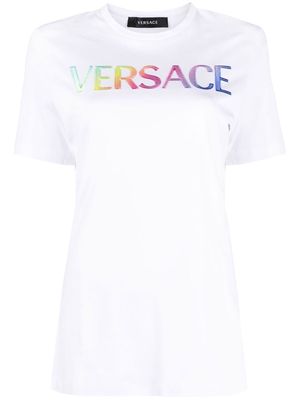 Camiseta con motivo Medusa Head Versace de Algodón de color Rosa Mujer Ropa de Camisetas y tops de Camisetas 