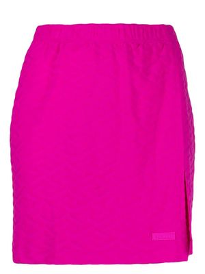 Versace logo-patch skirt - Pink