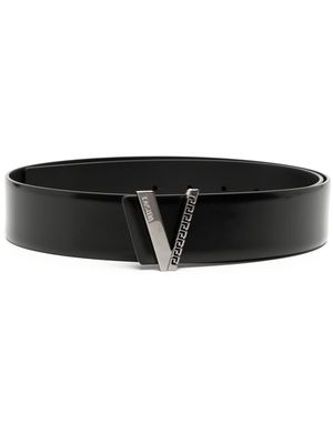 Versace logo-plaque buckle-fastening belt - Black