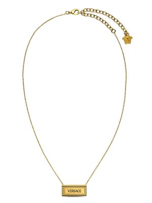 Versace logo-plate pendant necklace - Gold