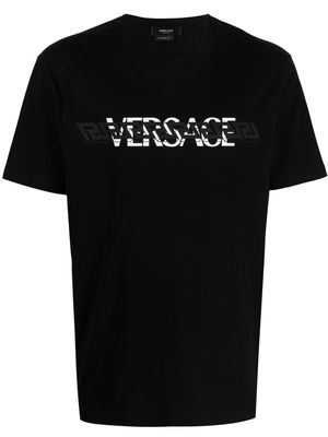 Versace logo-print crew-neck T-shirt - Black
