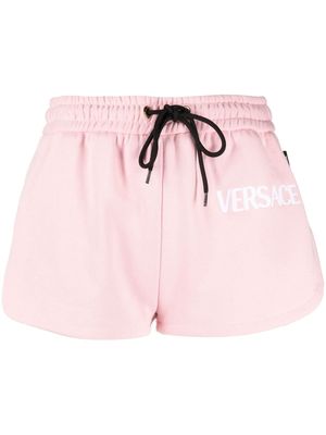 Versace logo-print drawstring shorts - Pink