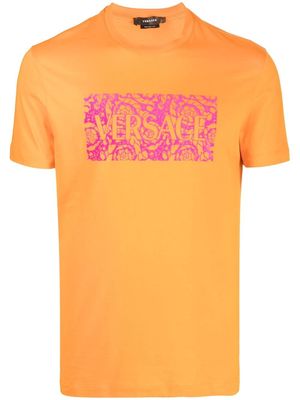 Versace logo-print short-sleeved T-shirt - Orange