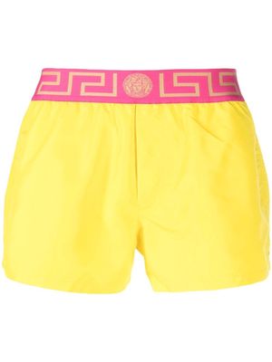 Versace logo-print swimshorts - Yellow
